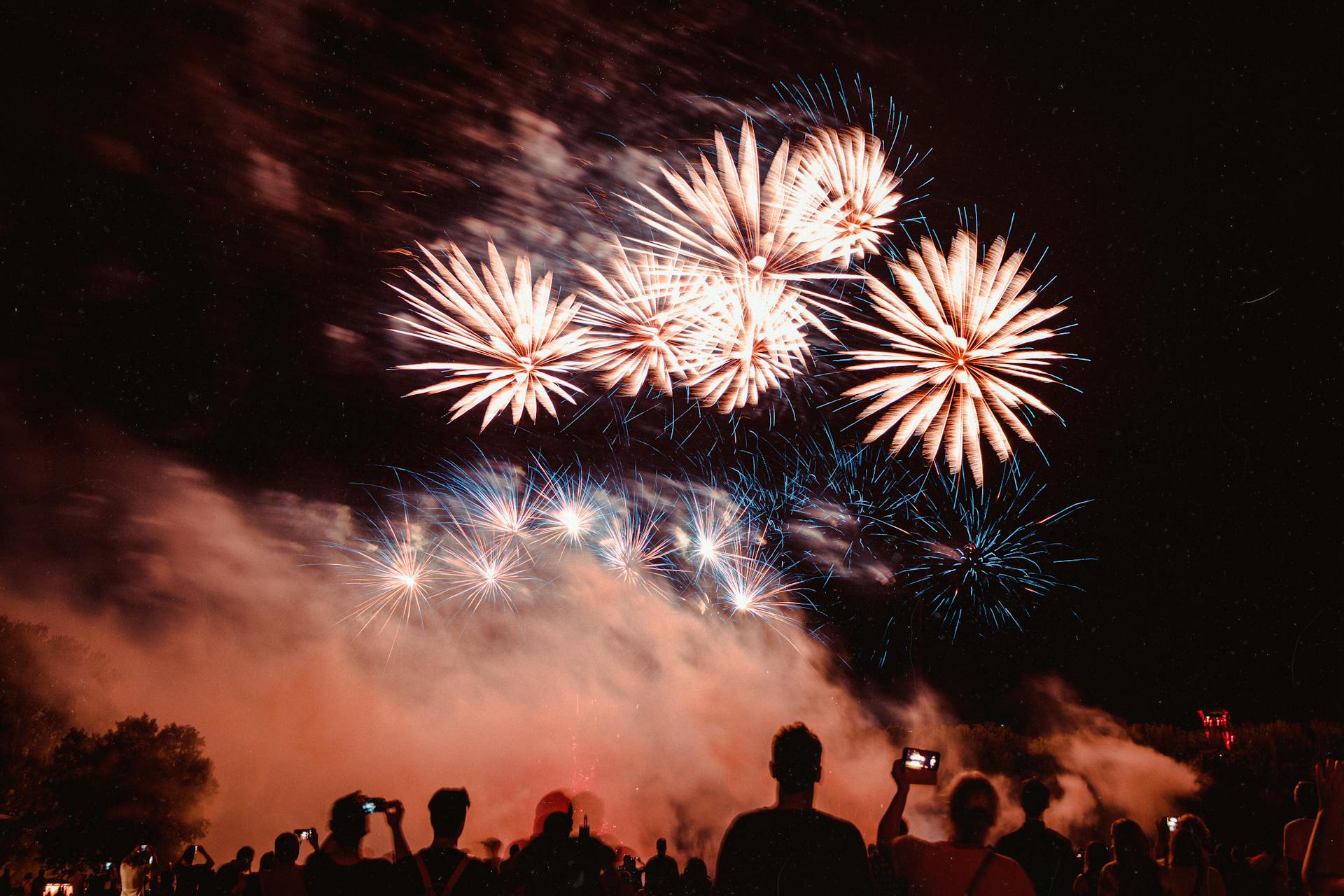 Image montrant une feu d'artifice, pour représentant l'activité de transport événementiel des transports Masson.